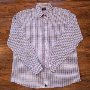 Untuckit Dolcetto Button Front Long Sleeve Plaid Shirt Men's Sz XLT Wrinkle Free